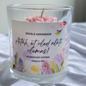 Sojavahast küünal "Aitäh, et oled alati olemas"