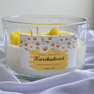 Sojavahast küünal "Karikakrad"